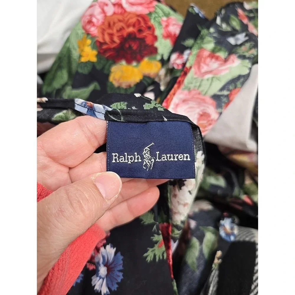 Ralph Lauren Cossette Isadora Floral KING Bed Skirt French Country